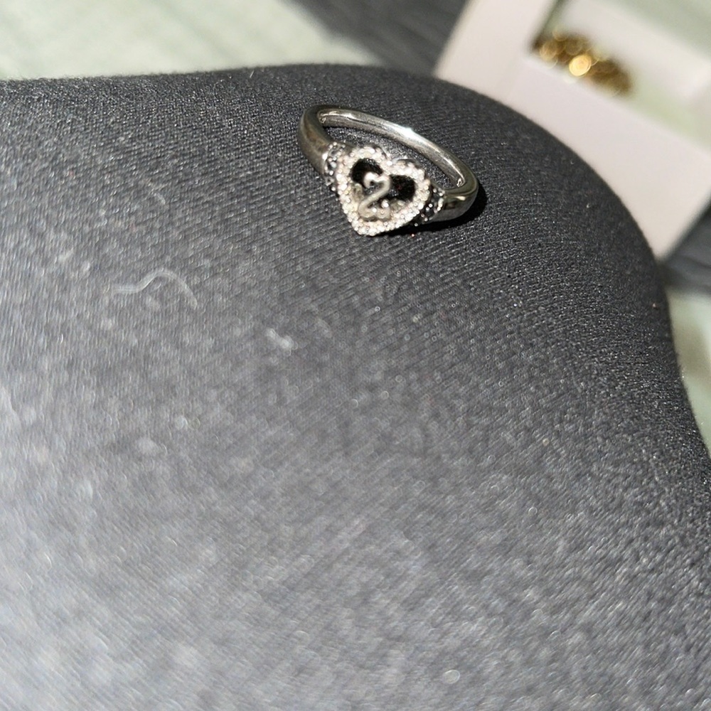 Sterling silver ring with real diamonds